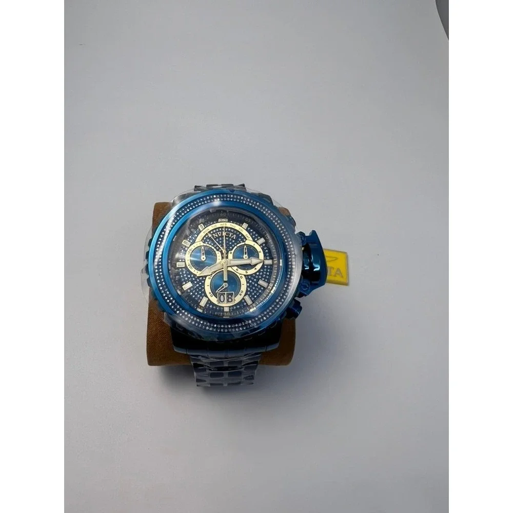 #W004 Invicta Sea Hunter Blue Label 34176 Swiss Quartz Diamond 58mm Men's Watch
